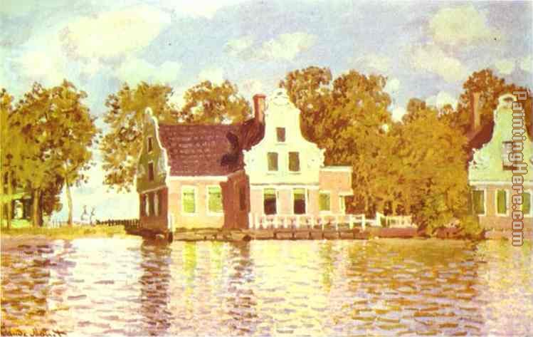 The House on the River Zaan in Zaandam painting - Claude Monet The House on the River Zaan in Zaandam art painting